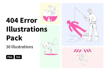 404 Error Illustration Pack