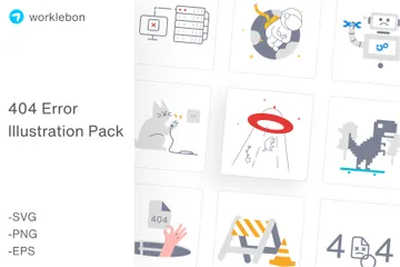 404 Error Illustration Pack