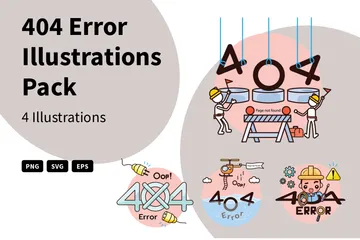 404 Error Illustration Pack