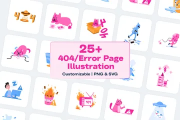 404 Error Page Illustration Pack