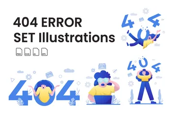 404 Fehler Illustrationspack