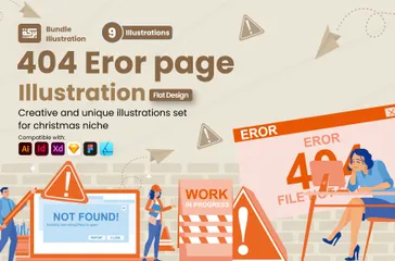 404 Fehlerseite Illustrationspack