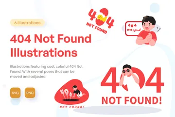 404 introuvable Pack d'Illustrations