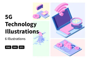 5G Technology Illustration Pack