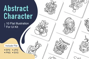 Abstract Character Illustration Pack