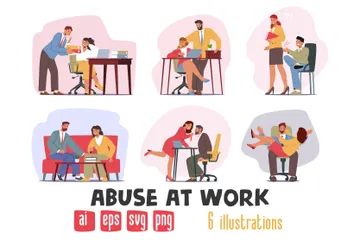 Violences au travail Pack d'Illustrations