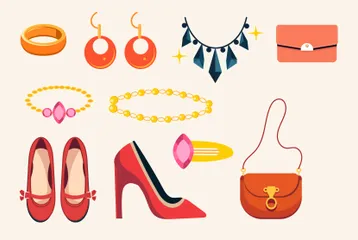 Accessoires Femme Pack d'Illustrations