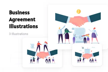 Accords de business Pack d'Illustrations