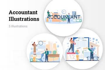 Accountant Illustration Pack