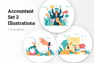 Accountant Set 2 Illustration Pack