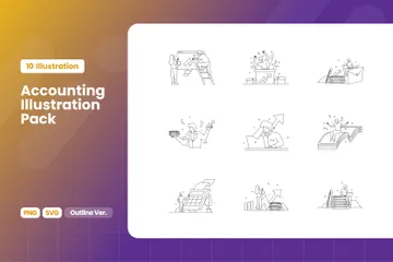 Accounting Finance People Illustration Pack