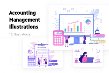 Accounting Management Illustration Pack
