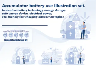 Accumulator Battery Use Illustration Pack