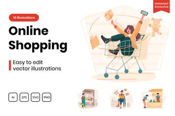 Shopping en ligne Pack d'Illustrations