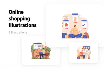 Shopping en ligne Pack d'Illustrations