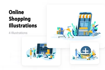 Shopping en ligne Pack d'Illustrations