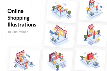 Shopping en ligne Pack d'Illustrations