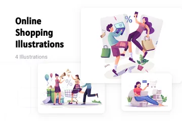 Shopping en ligne Pack d'Illustrations