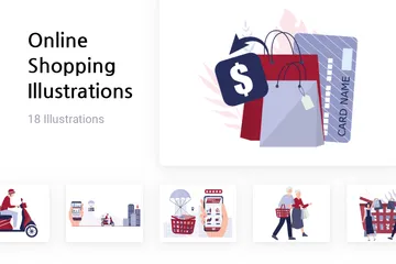 Shopping en ligne Pack d'Illustrations