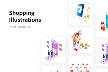 Shopping en ligne Pack d'Illustrations