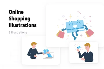 Shopping en ligne Pack d'Illustrations