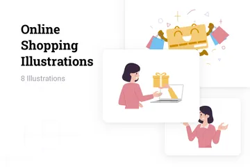 Shopping en ligne Pack d'Illustrations