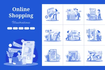 Shopping en ligne Pack d'Illustrations