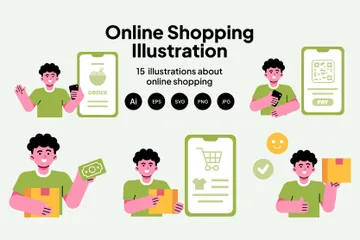 Shopping en ligne Pack d'Illustrations