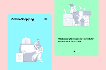 Shopping en ligne Pack d'Illustrations