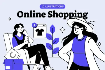 Shopping en ligne Pack d'Illustrations