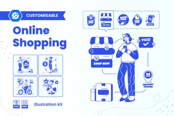 Shopping en ligne Pack d'Illustrations