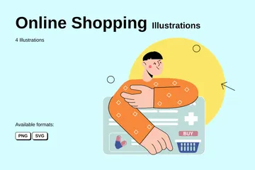 Shopping en ligne Pack d'Illustrations