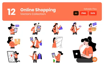 Shopping en ligne Pack d'Illustrations