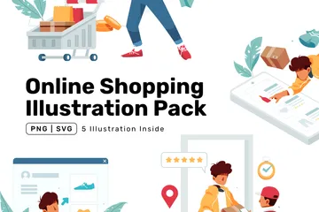 Shopping en ligne Pack d'Illustrations