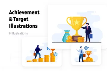 Achievement & Target Illustration Pack