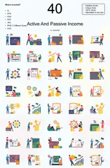 Active And Passive Income Illustration Pack