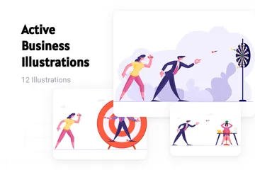 Active Business Illustration Pack