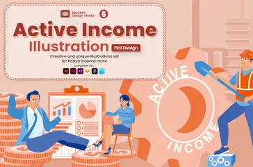 Active Income Illustration Pack