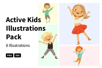 Active Kids Illustration Pack