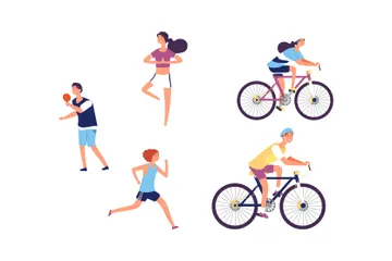 Active Lifestyle Illustration Pack