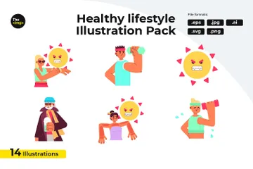 Active Lifestyle Illustration Pack