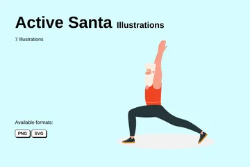 Active Santa Illustration Pack