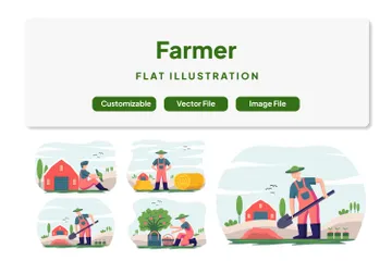 Actividad agrícola Paquete de Ilustraciones