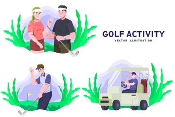 Actividad de golf Paquete de Ilustraciones