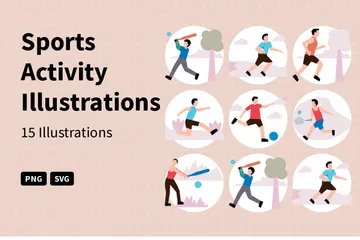 Actividad deportiva Paquete de Ilustraciones