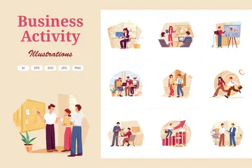 Actividad de negocios Paquete de Ilustraciones
