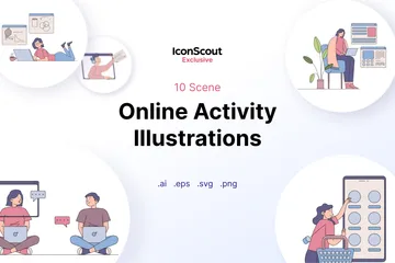 Actividad en línea Paquete de Ilustraciones