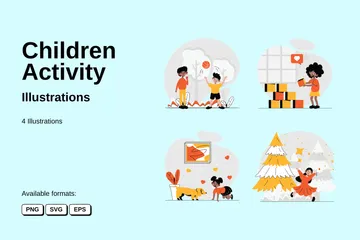 Actividad para niños Illustration Pack