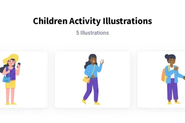 Actividad para niños Paquete de Ilustraciones