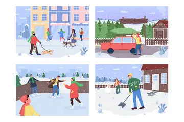 Actividad de invierno Paquete de Ilustraciones